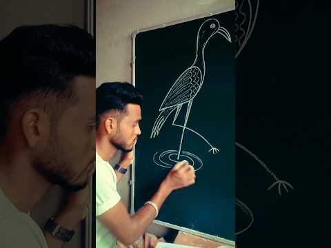 Drawing of a Heron from 7 😘 #art #dpk #drawing
