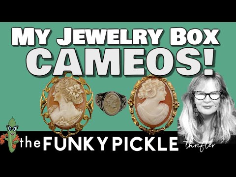 VINTAGE & ANTIQUE CAMEO Collection Yard Sale Thrift Finds VICTORIAN JEWELRY IDENTIFICATION