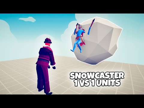 SNOWCASTER 1 vs 1 UNITS. EDGE OF THE MAP  | TABS Totally Accurate Battle Simulator