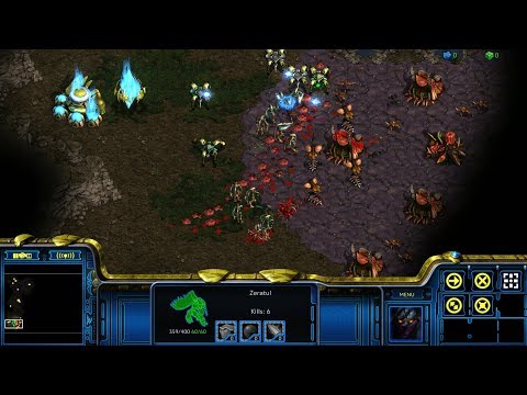 StarCraft: Remastered Co-op Campaign BW Protoss Mission 1 - Escape from Aiur