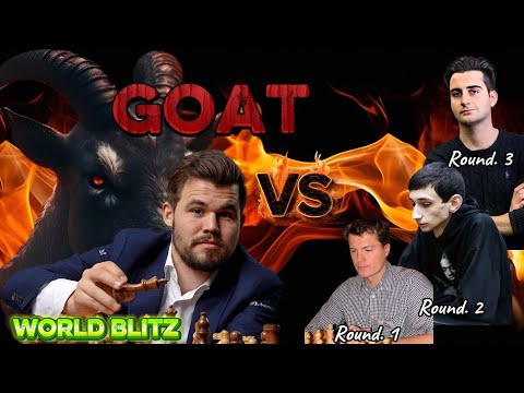 Magnus Carlsen VS Michael Bezold R1, Robert Hovhannisyan R2, Benjamin Bok R3  || World Blitz 2024