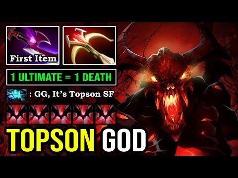 100% IMBA Right Click Topson SF MID First Item Silver Edge Crazy Raze Like a God 9000 MMR DotA 2
