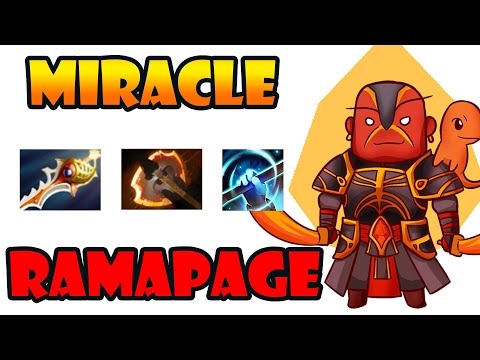 Dota 2 Miracle 22 Mins Divine Rapier + Battle Fury + Linken + BoT → GG