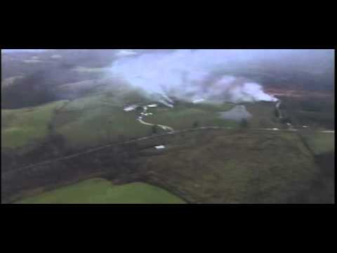 WSYX-WTTE: Aerial Aftermath of Gas Line Explosion at Athens-Morgan CountyLine