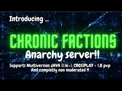 Chronic factions anarchy server!!