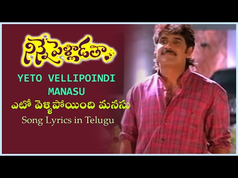 Yeto Vellipoyindi Manasu Song with Lyrics | Ninne Pelladatha Movie | Nagarjuna,Tabu