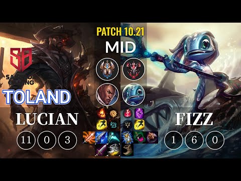 SB TolanD Lucian vs Fizz Mid - KR Patch 10.21