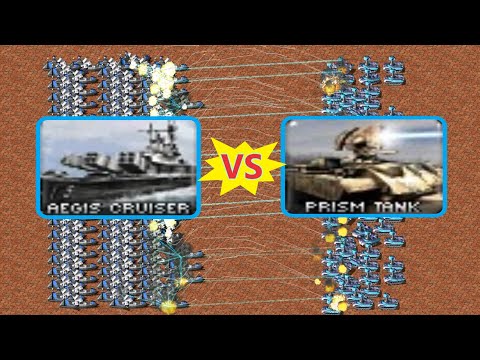 Aegis vs Prism Tank - Same Cost - Red Alert 2