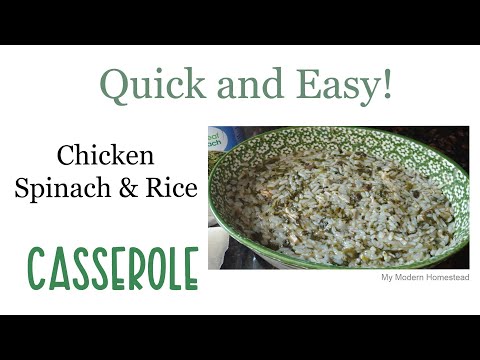 Chicken, Spinach & Rice Casserole