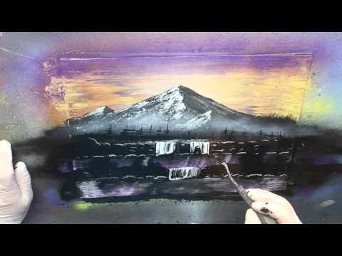 Spray Paint Art #6 - Complete Landscape. WWW.NHSPRAYPAINTART.COM also on Etsy by the same name.