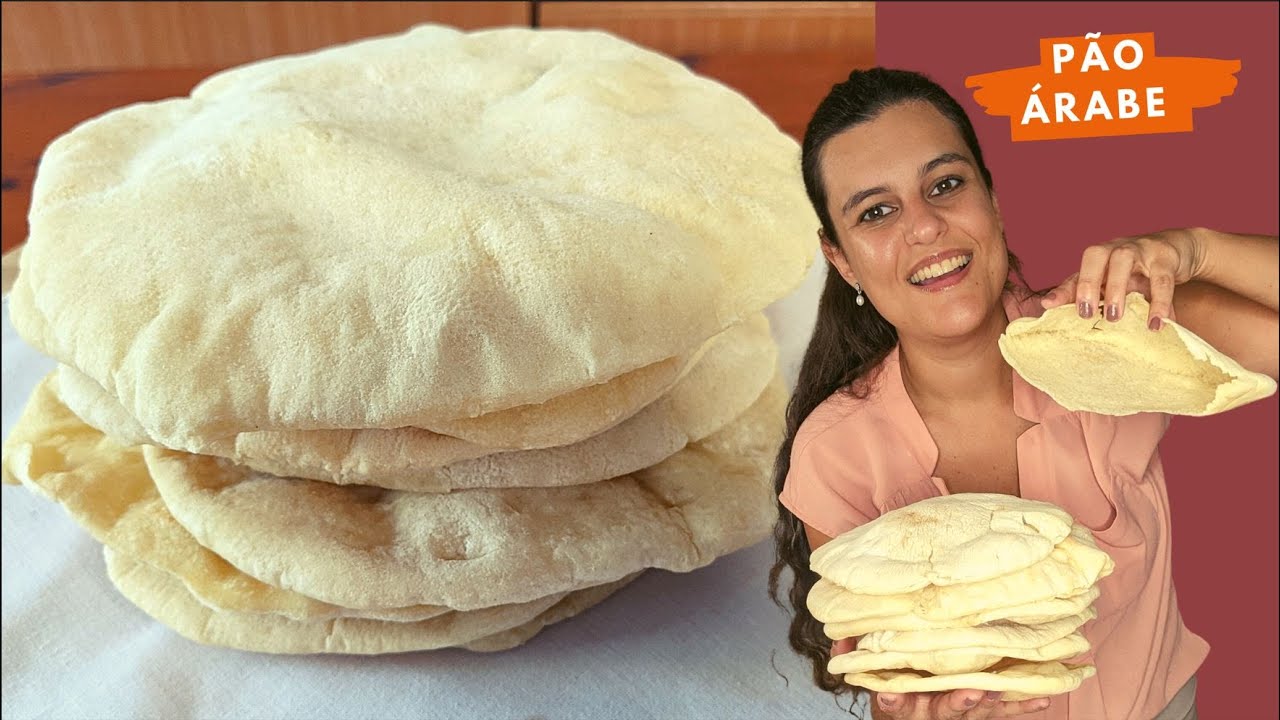 Como fazer Pão Sírio ou Pão Árabe Fácil | Receita de Pão Pita Caseiro