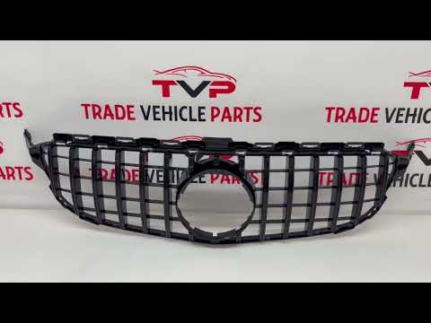 Fits Mercedes C Class W205 2014-2018 Front Bumper Grille Sport C63 Sport Gloss Black video