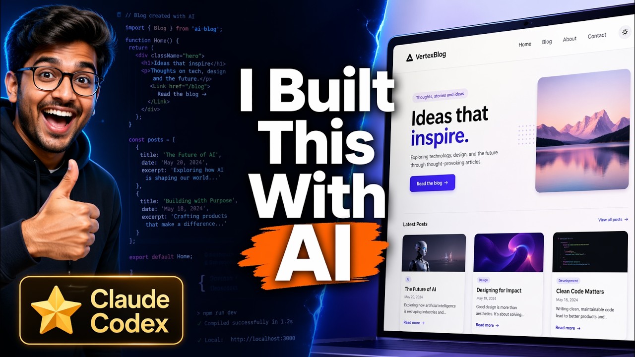 I Built a Complete Blog Website with ZERO Coding using Claude AI 🤯