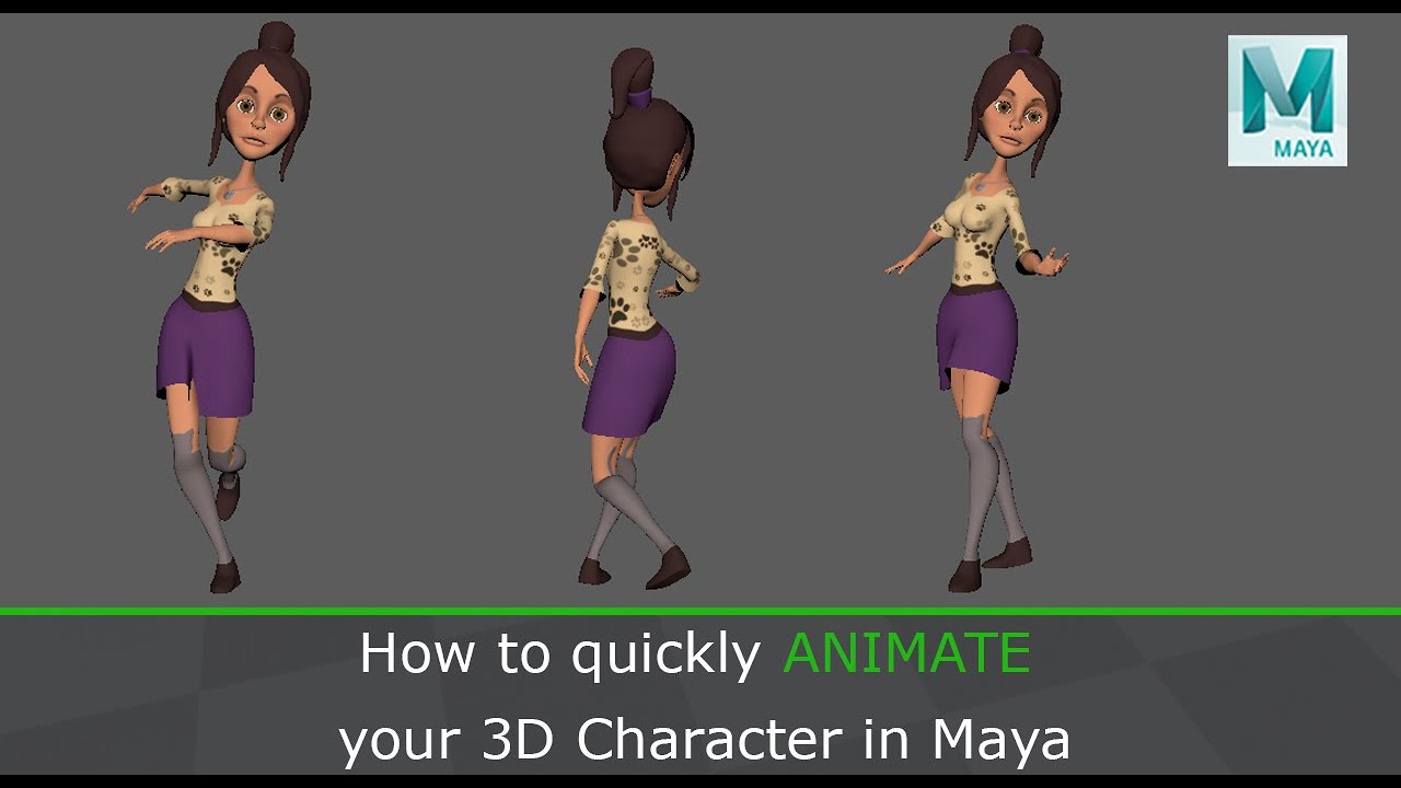 How to quickly animate your 3d character using Maya by Academic Phoenix Plus