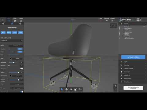 Unlimited3D platform - How to create a 3D chair