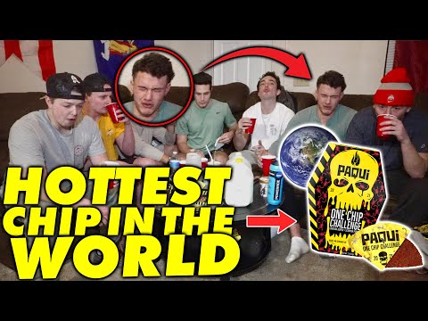7 D1 ATHLETES EAT THE HOTTEST CHIP IN THE WORLD!!