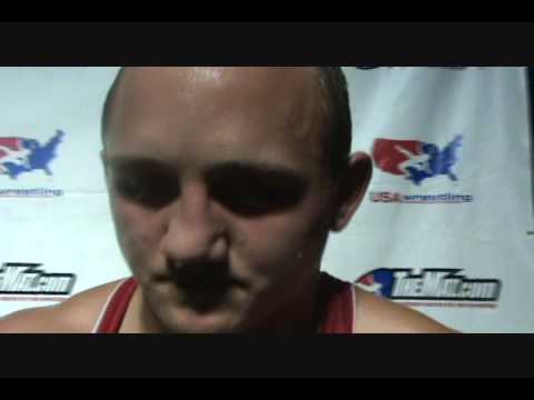 Cadet Freestyle 215 lbs. champion Gage Harrah of Illinois