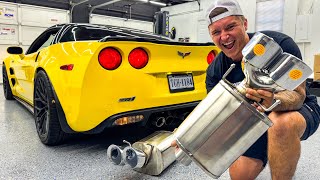 My C6 ZR1 Corvette NASTY EXHAUST Setup is Installed!!