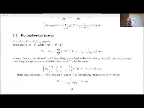 Yiannis Sakellaridis - Intersection cohomology & L-functions - CARTOON Conference