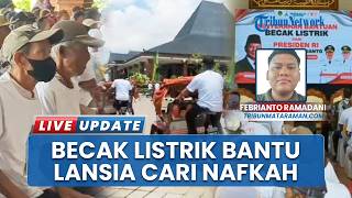 Beban Kerja Ringan, 200 Becak Listrik Dibagikan ke Tukang Becak Lansia di Madiun