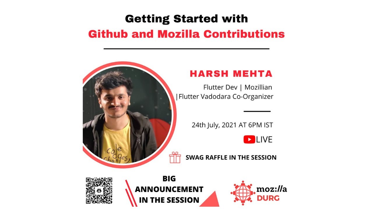 Getting Started with GitHub & Mozilla Contributions with Harsh Mehta