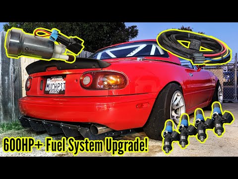 Miata's New 600HP Fuel System Install! (Wiring, Setup, ECU settings)