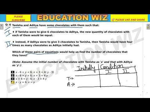 Tanisha and Aditya have some chocolates with them such that: if Tanisha were to give 6 chocolates to