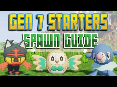 NEW PIXELMON GENERATION 7 STARTERS SHOWCASE! | Rarity & Spawn Locations