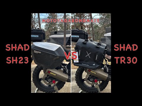 MotoVagabondNate updates ADVBIK from SHAD SH23 to Terra TR30 Adventure panniers.