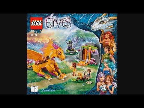 LEGO Elves 41175 Fire Dragon's Lava Cave - instruction timelapse