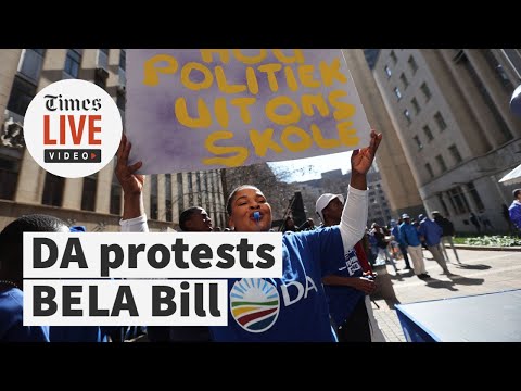 'Keep your hands off our schools' DA protests against language policy change in 'BELA' bill