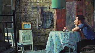 Bob Dylan — T.V. Talkin’ Song. 1990. Alternate take. Painting by Bob Dylan