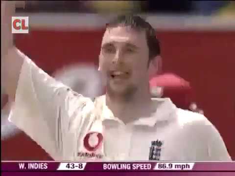 7 Slips in a Cricket Match - England vs West Indies 2004