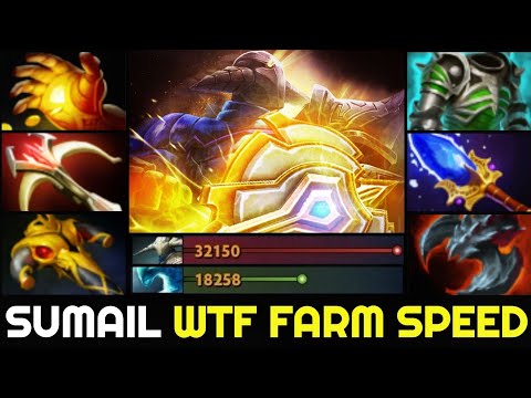 SUMAIL WTF Farm Speed - 6 min Midas Sven 7.27 Dota 2