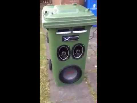 Wheelie bin sound system - Homemade