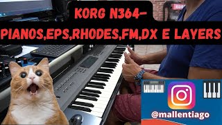 Video thumbnail for KORG N364/N264 (PIANOS,RHODES,DX,FM,EPX,EPS) by TIAGO MALLEN #korg #tecladista #music #teclado by Tiago Mallen