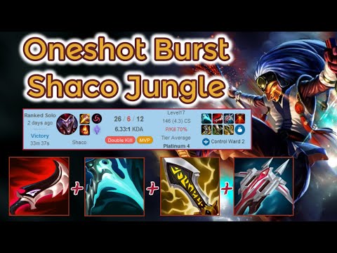 Oneshot Shaco Jungle Diamond Promo Ranked - S12 [League of Legends] Full Gameplay - Infernal Shaco