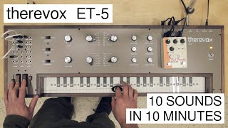 Video thumbnail for Therevox ET-5 - Ten Sounds in Ten Minutes by therevoxhq