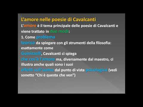 GUIDO CAVALCANTI, INTRODUZIONE