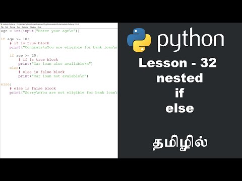 Python Lesson 32 Nested If Else