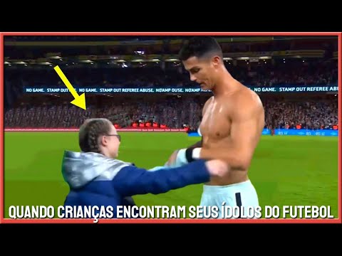 QUANDO CRIANÇAS ENCONTRAM SEUS ÍDOLOS DO FUTEBOL
