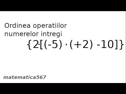 Ordinea efectuarii operatiilor cu numere intregi