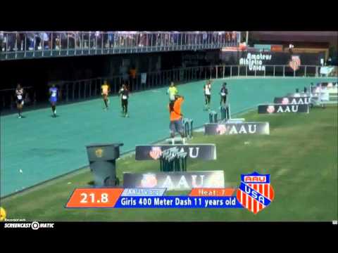 2015 AAU Jr. Olympics 400M - Girls 11 - Heat 7