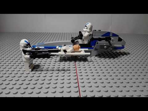 Lego Clone Wars speeder with stretcher animation test