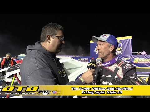Tim Fuller after Winning 358-Modified Friday Night Under The Lights Triple #3