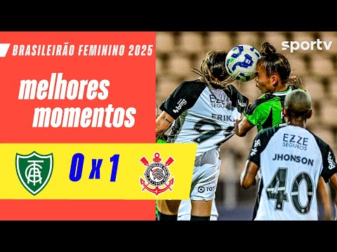 Gols e lances de América-MG x Corinthians