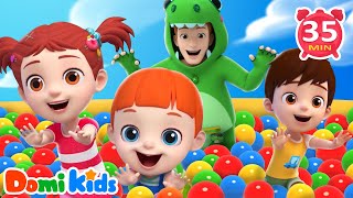 海洋球裡游呀游 🌊🏀 | 趣味運動遊戲 | 寶寶動作協調 | 幼兒手眼協調 | 親子互動兒歌🎶 | 寶貝多米