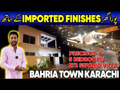 P6 272 Sqyard Villa || A+ Construction With Imported Luxury Fittings || Bahria Town Karachi