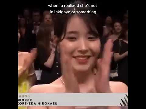 When IU realized that she s not in Inkigayo  shorts #trending #kpop #iu #jungkook #leejongsuk #fypシ