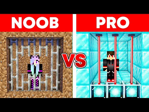 Mc flame - Minecraft NOOB vs PRO: SAFEST SECURITY PRISON BUILD CHALLENGE